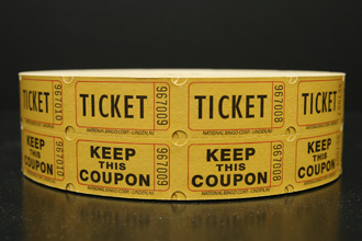 Yellow Bristol Double Roll Tickets Raffles, tickets, rolls, 50/50